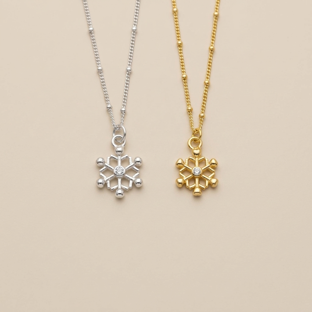 Snowflake pendant in silver