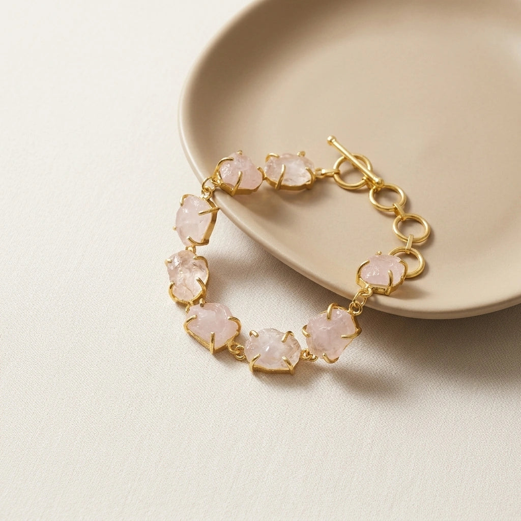 The Raw Earth Bracelet — 7 Stone Natural Gemstone