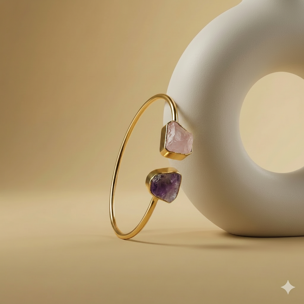 Amythest X Rose Quartz bracelet