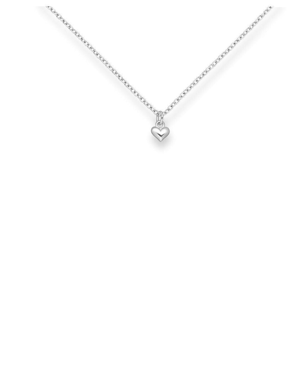 Tiny Dainty Silver Heart Pendant Charm, Small Love Jewellery (0.6cm x 0.6cm)