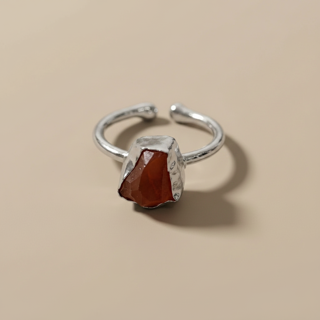 Raw Gemstone Adjustable Ring