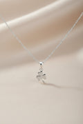Sterling Silver Shamrock Pendant l Lucky leaf pendant l Clover pendant