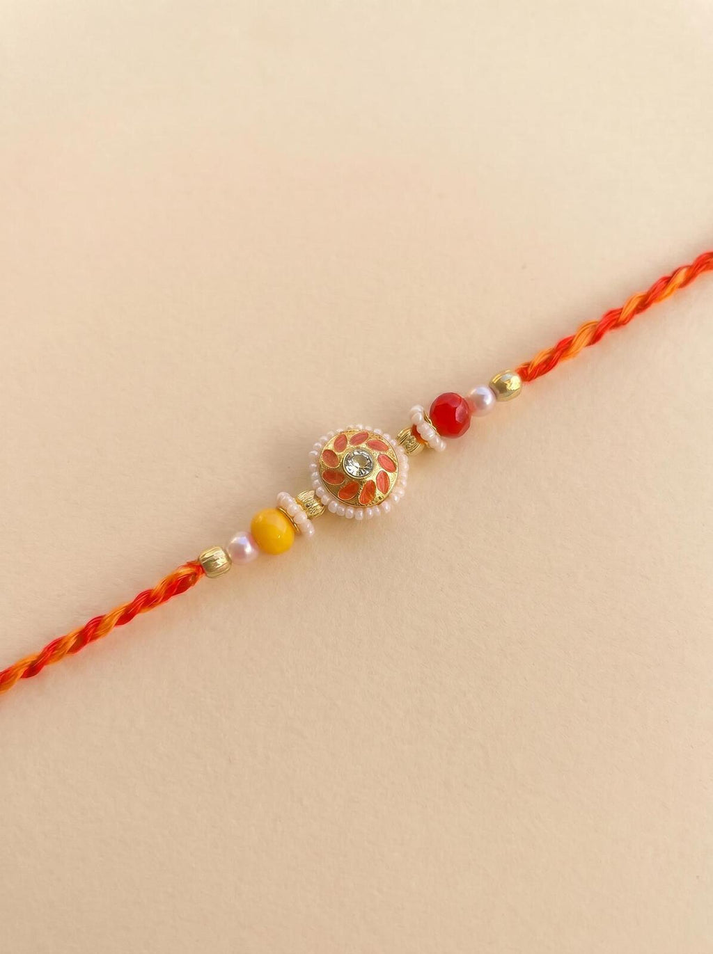 Traditional Rakhi / Rakhri for Brother, Handmade Red Blue Rakhri | Raksha Bandhan Gift