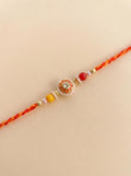 Traditional Rakhi / Rakhri for Brother, Handmade Red Blue Rakhri | Raksha Bandhan Gift