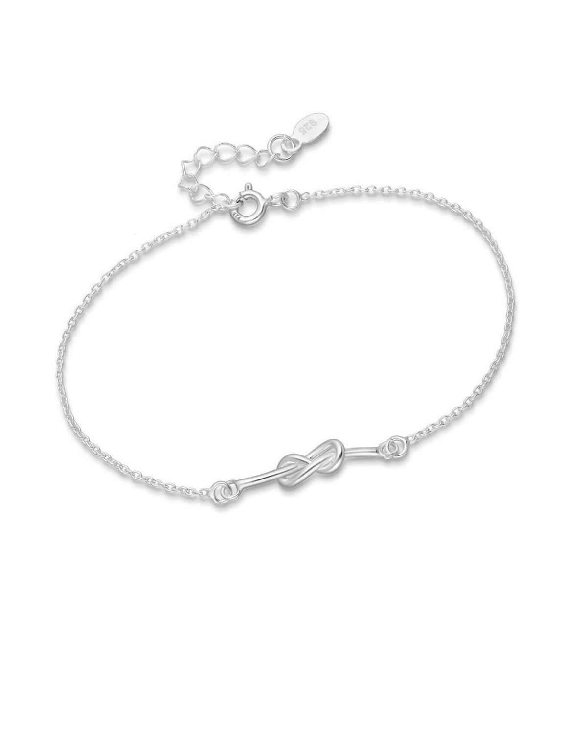 Sterling Silver Friendship Knot bracelet, Gift for Bridesmaid, Tiny Minimalist Jewellery