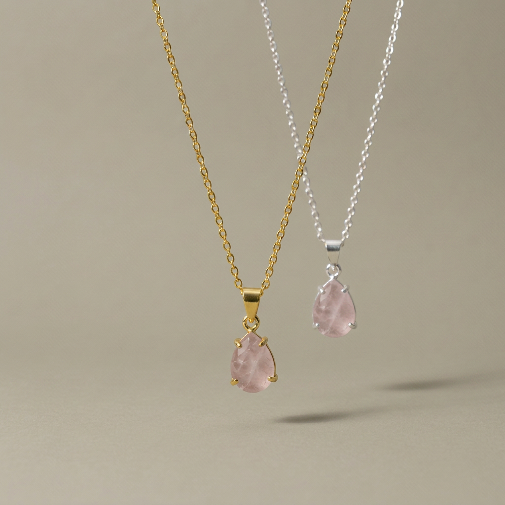 The Teardrop Pendant — Natural Gemstone Necklace
