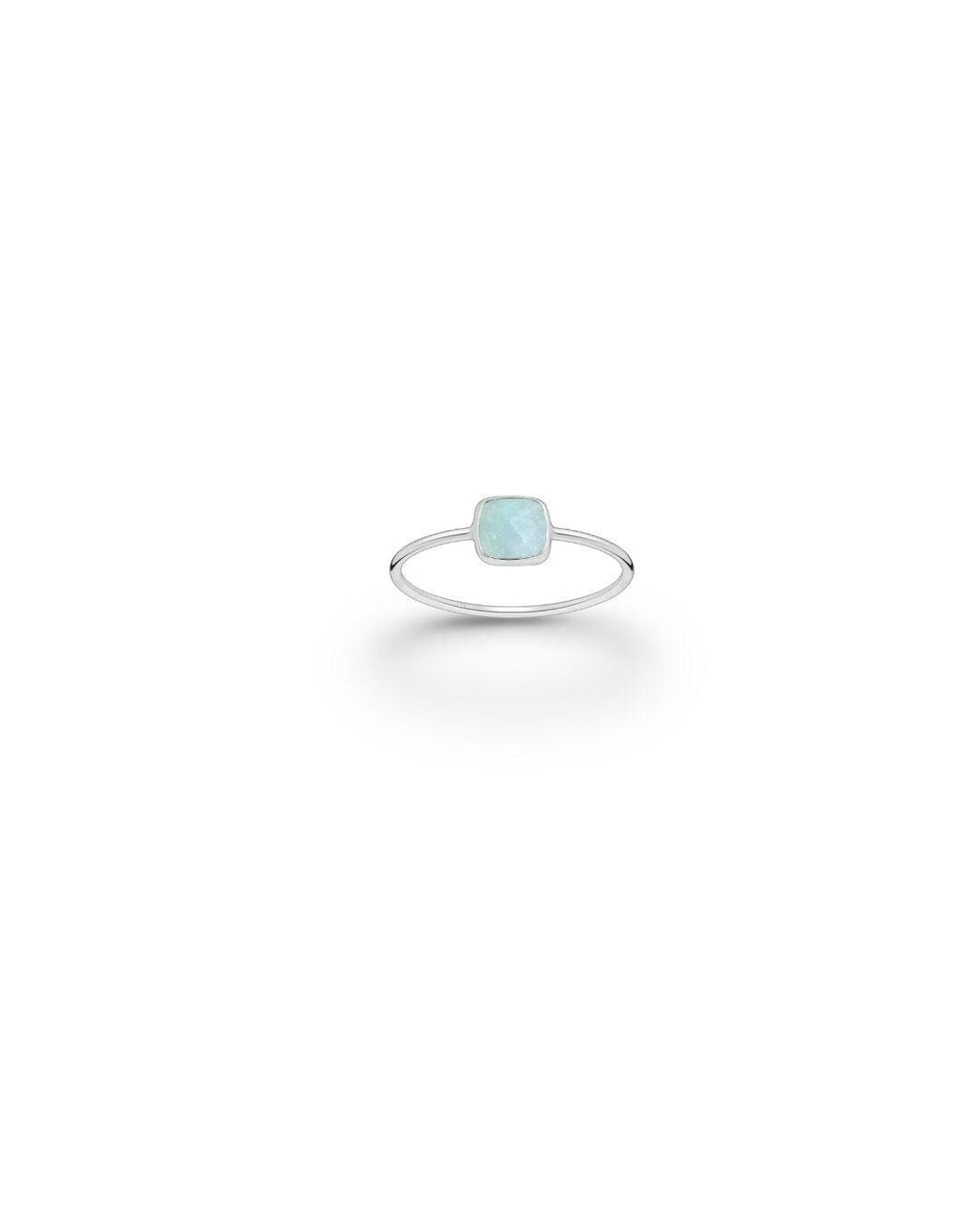 Sterling Silver Gemstone Square Ring