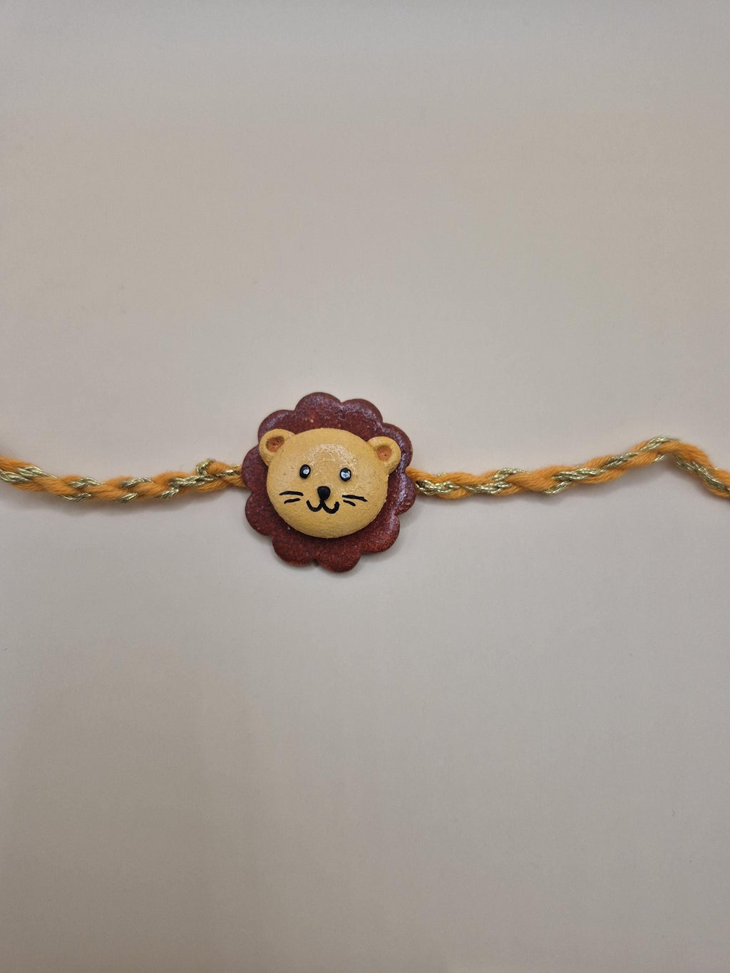 Kids Tie Bracelet / Cartoon Rakhi ( Lion , Tiger  ) clay handmade Rakhi