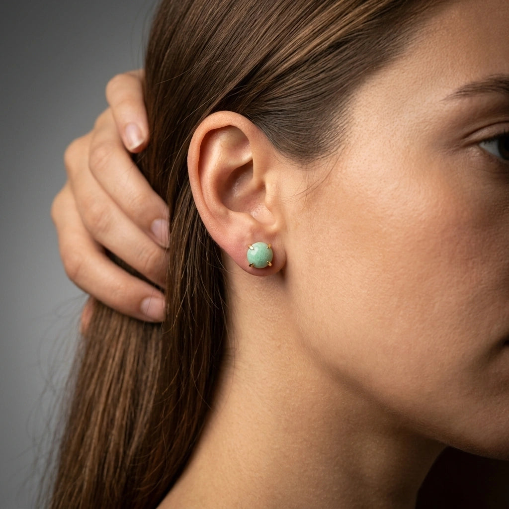 The Gemstone Stud — Natural Stone Stud Earrings