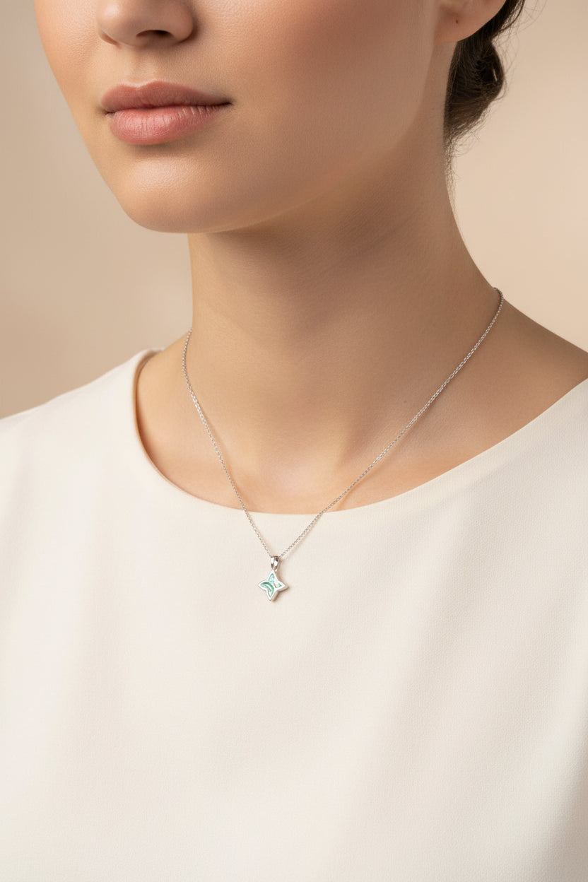 Sterling Silver Star Pendant | Abalone, MOP & Pink MOP