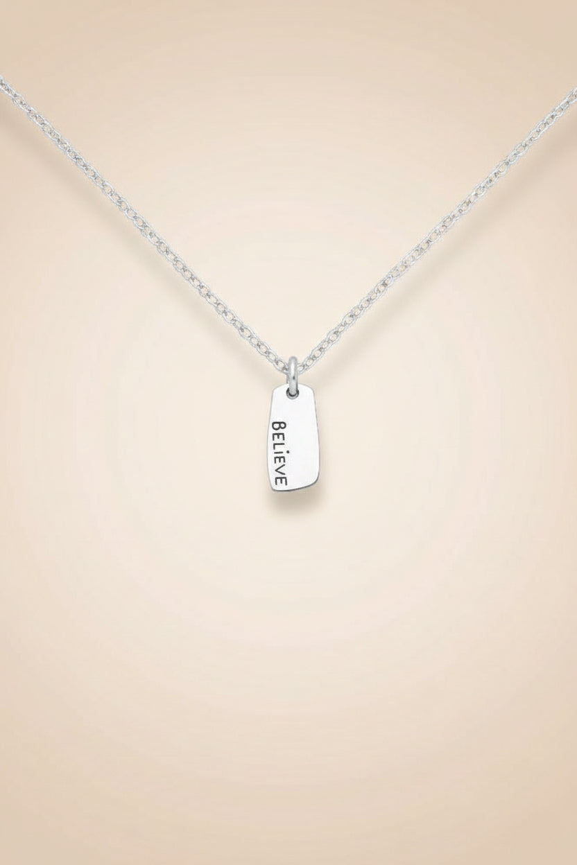 Sterling Silver Believe Pendant