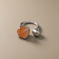 Gemstone & Pearl Adjustable Ring