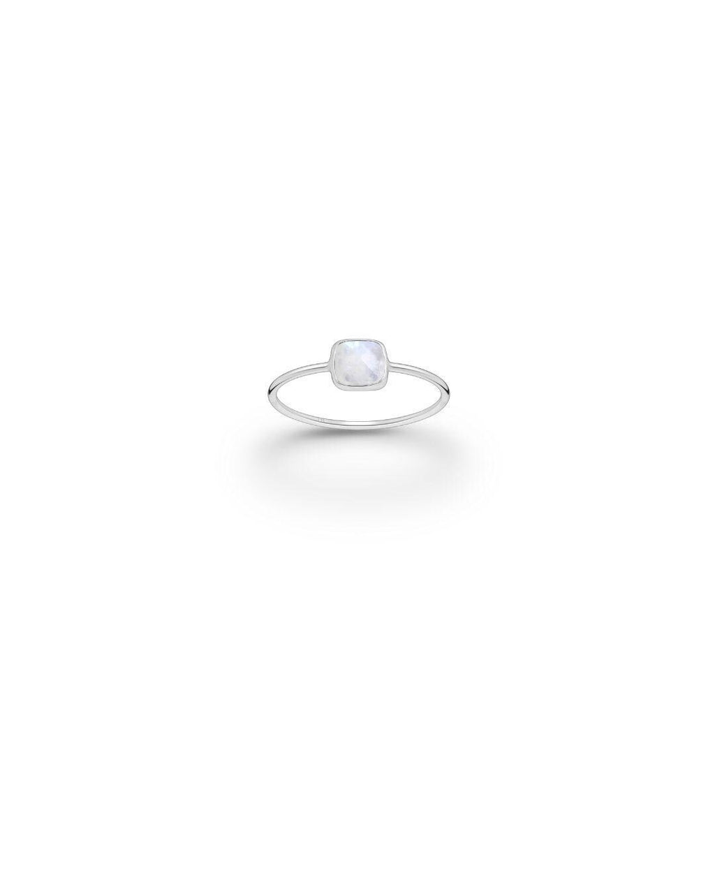 Sterling Silver Gemstone Square Ring