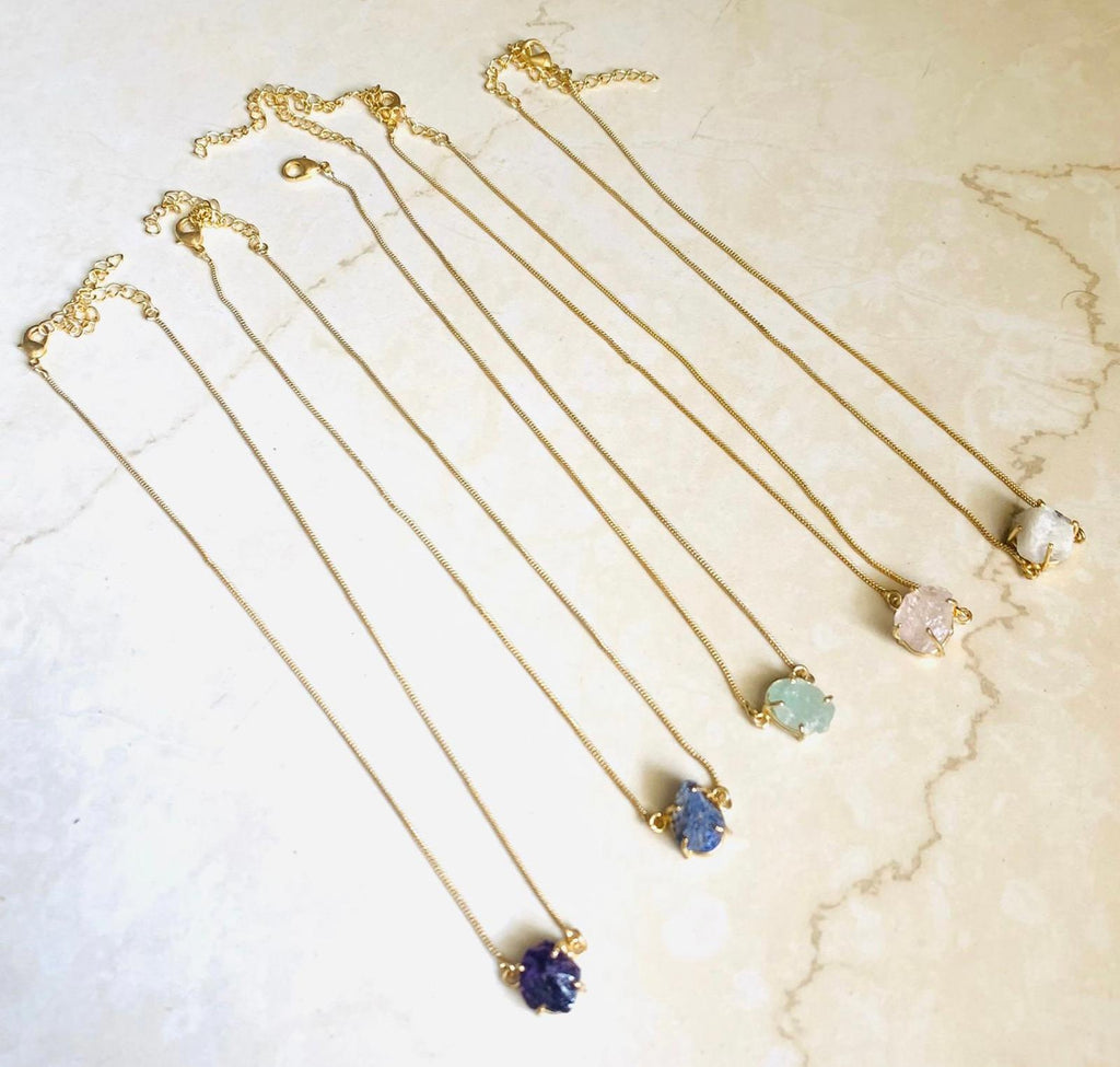 Raw Crystal stone Necklace