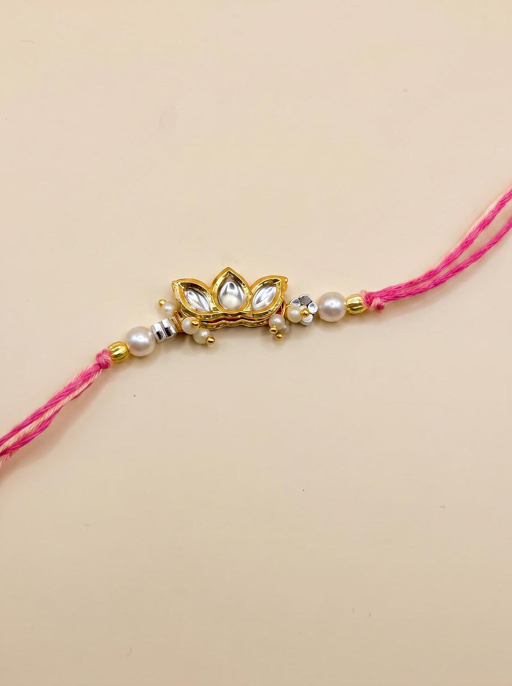 Kundan Lotus Rakhi / Rakhri for Brother