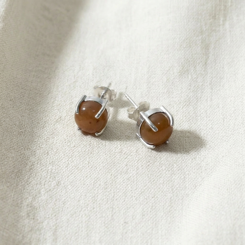 The Gemstone Stud — Natural Stone Stud Earrings