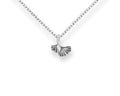 Sterling Silver Oxidized Ginkgo Leaf Pendant