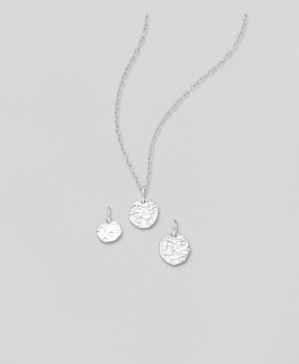 Sterling Silver Hammered Disc Necklace, Dainty Coin Pendant, Minimalist Layering Necklace, Everyday Jewellery, Gift for Her