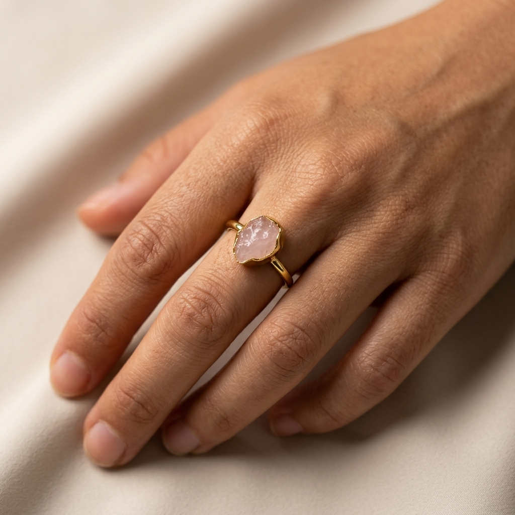 Raw Gemstone Adjustable Ring