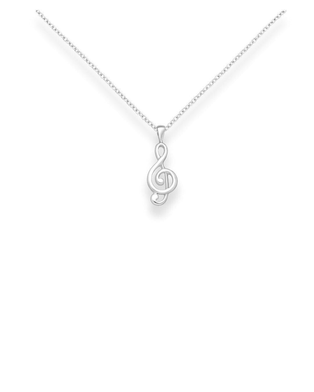 Sterling Silver Dainty Music Note Pendant l Minimalist Jewellery Gift for Music Lover