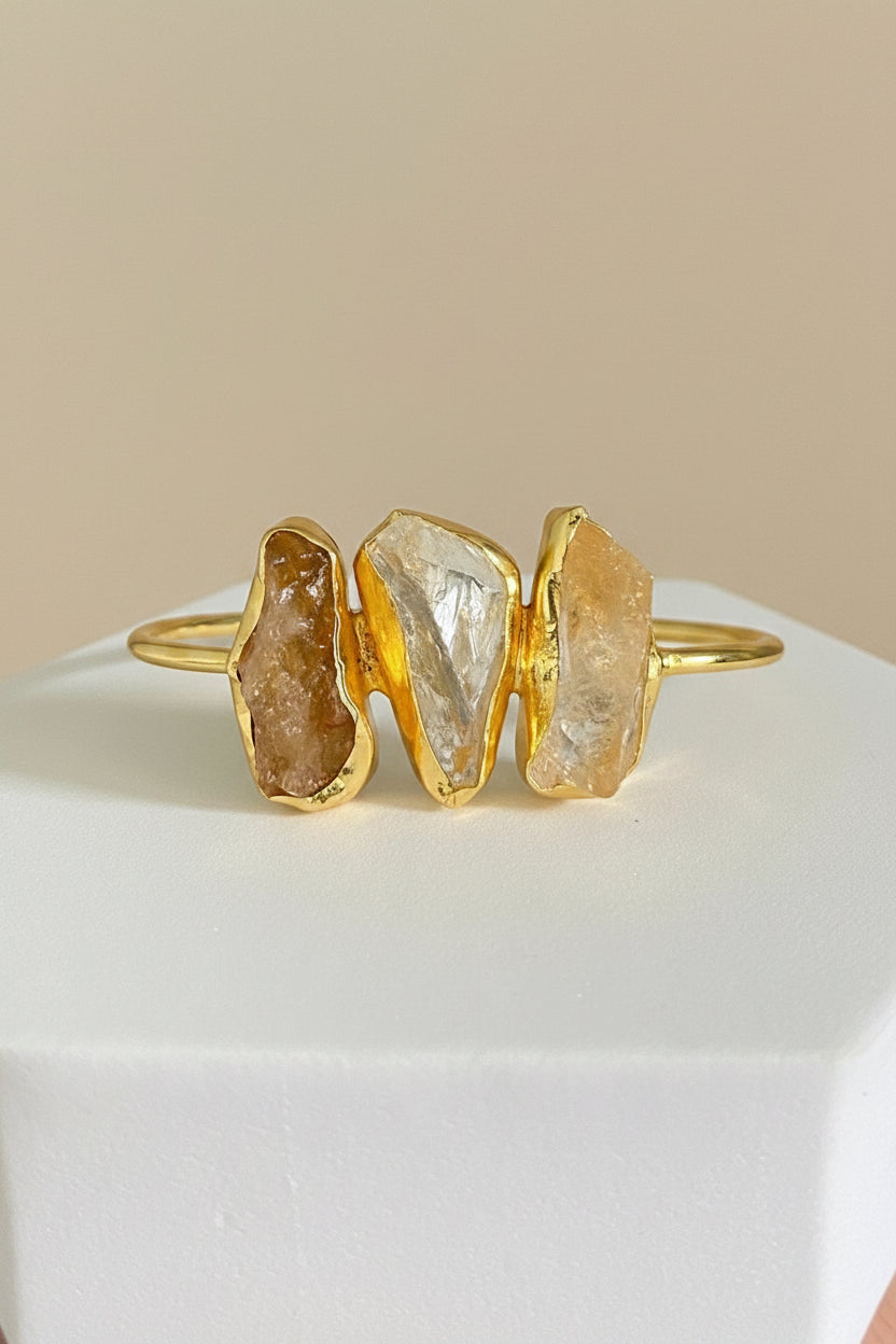 Golden Hour — Chunky Citrine Gemstone Bracelet