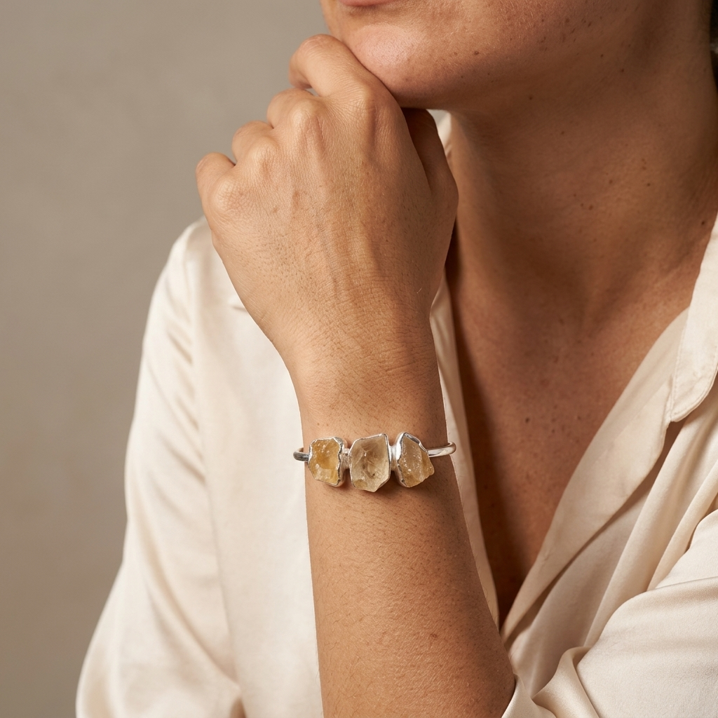 Golden Hour — Chunky Citrine Gemstone Bracelet