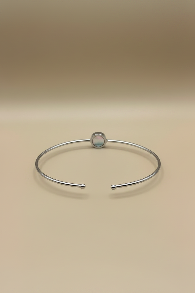 Freshwater Pearl Single Gemstone Bracelet  | Adjustable Bracelet | Silver| Gold