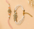 Beaded Rakhi Set – Brother and Sister-in-law, Indian Bracelet