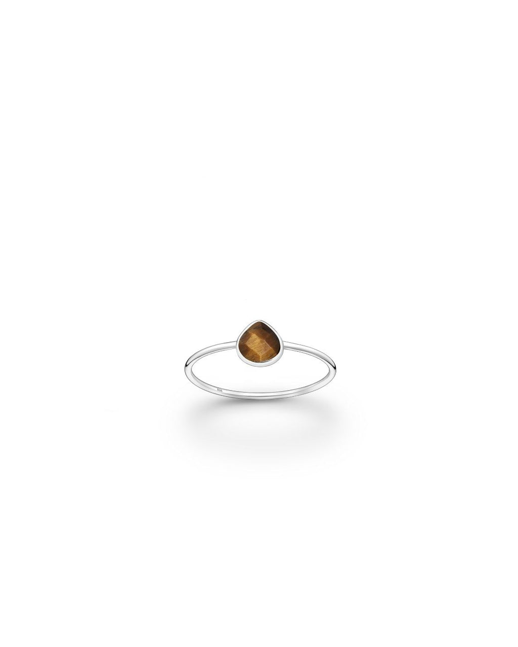 Sterling Silver Teardrop Gemstone Ring