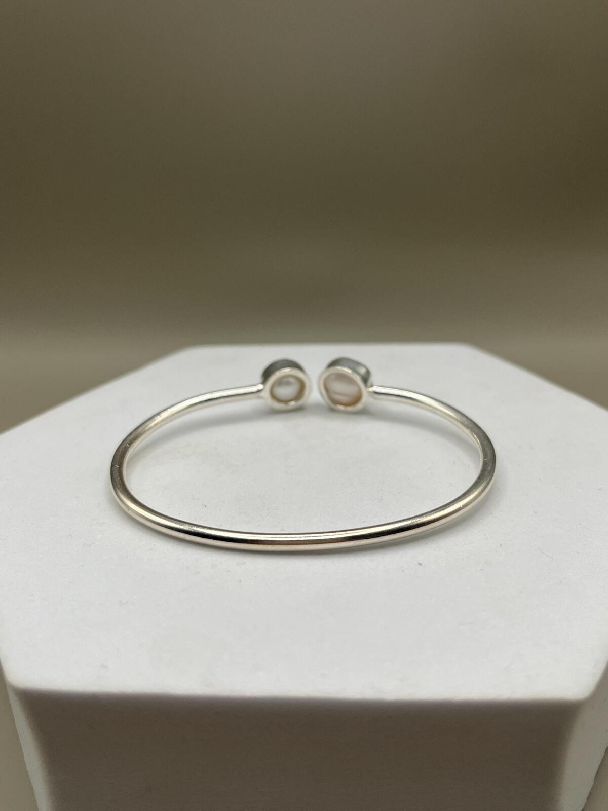Freshwater Pearl Gemstone Bracelet  | Adjustable Bracelet | Silver| Gold