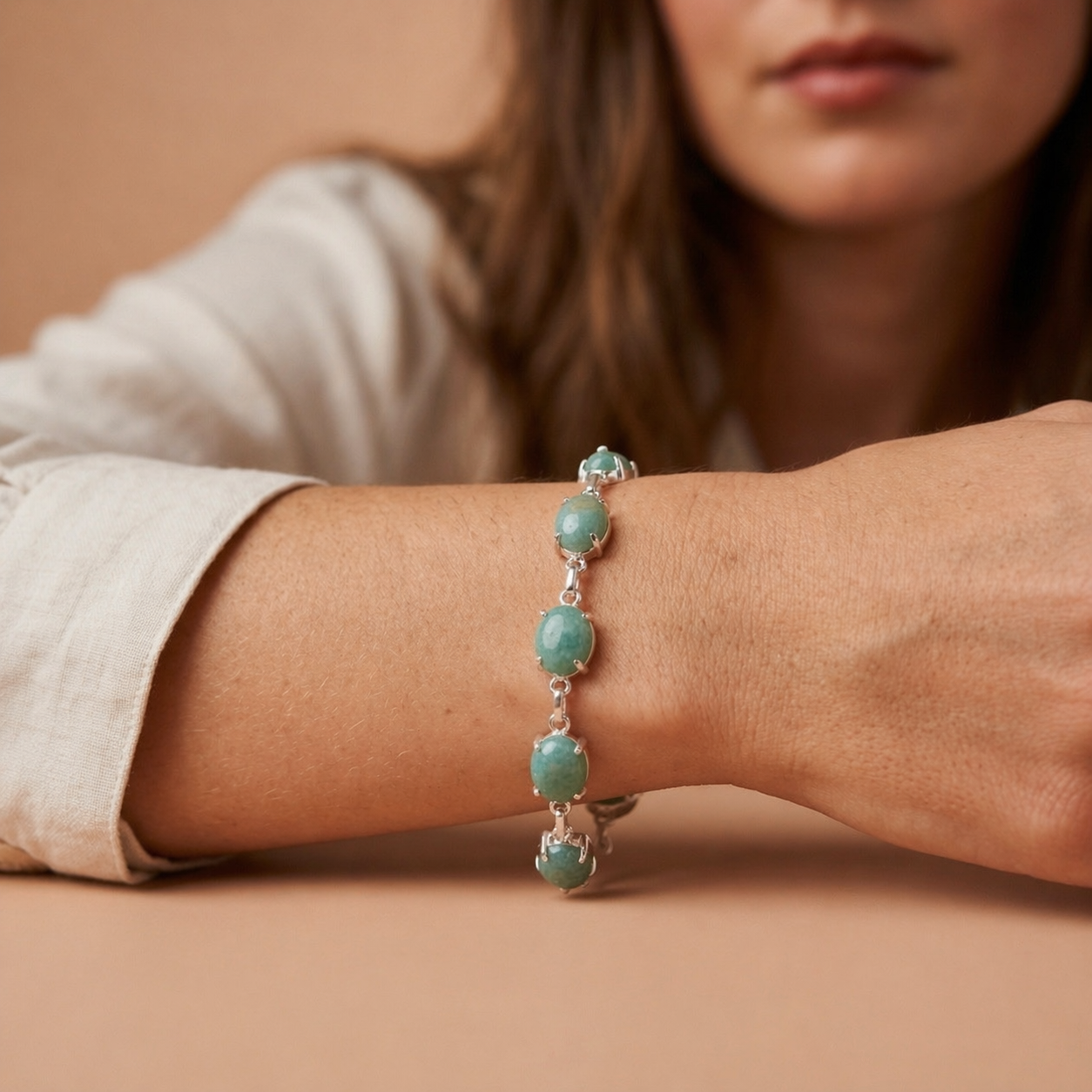 Five Stone Gemstone Bracelet