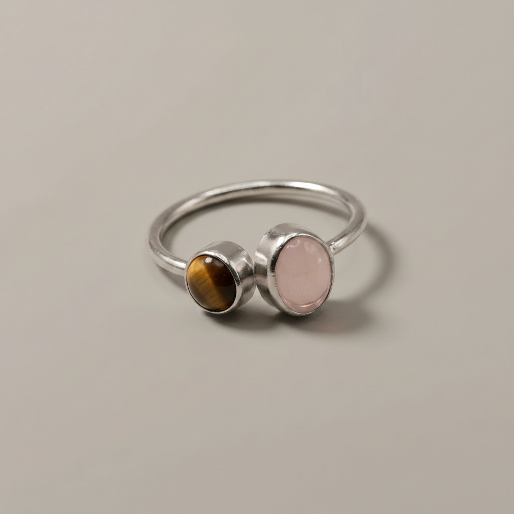 Opal & Tiger's Eye Adjustable Ring
