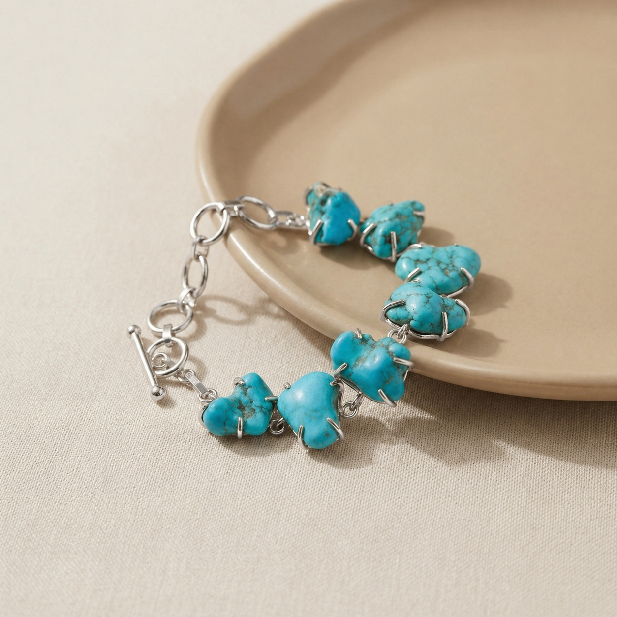 Tide & Stone — Turquoise Bangle Bracelet