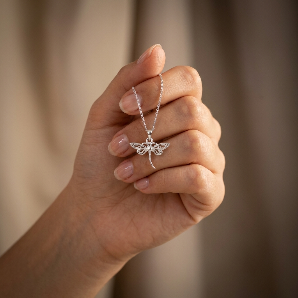 Sterling Silver Dragonfly Necklace