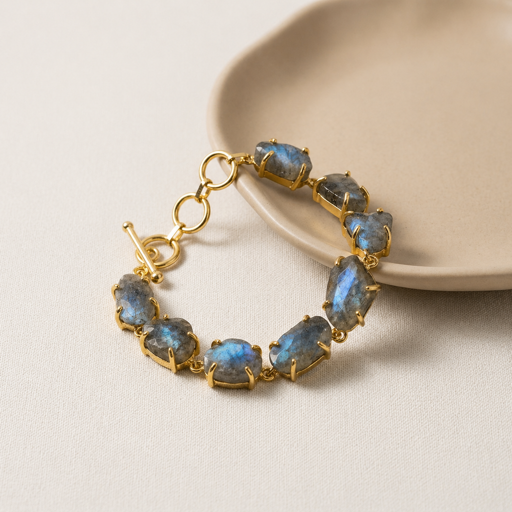 The Raw Earth Bracelet — 7 Stone Natural Gemstone