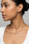 18K Gold-Plated Gemstone & Necklace Earring Set