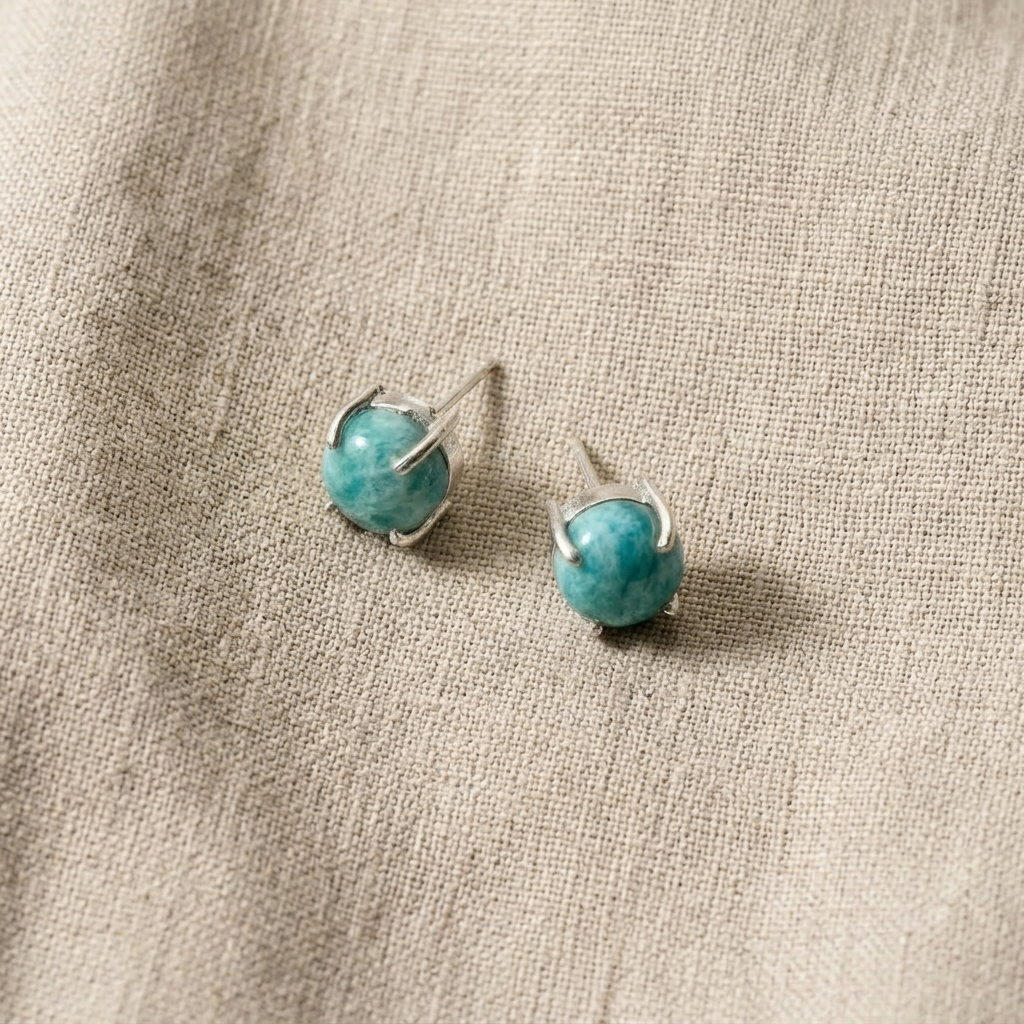 The Gemstone Stud — Natural Stone Stud Earrings