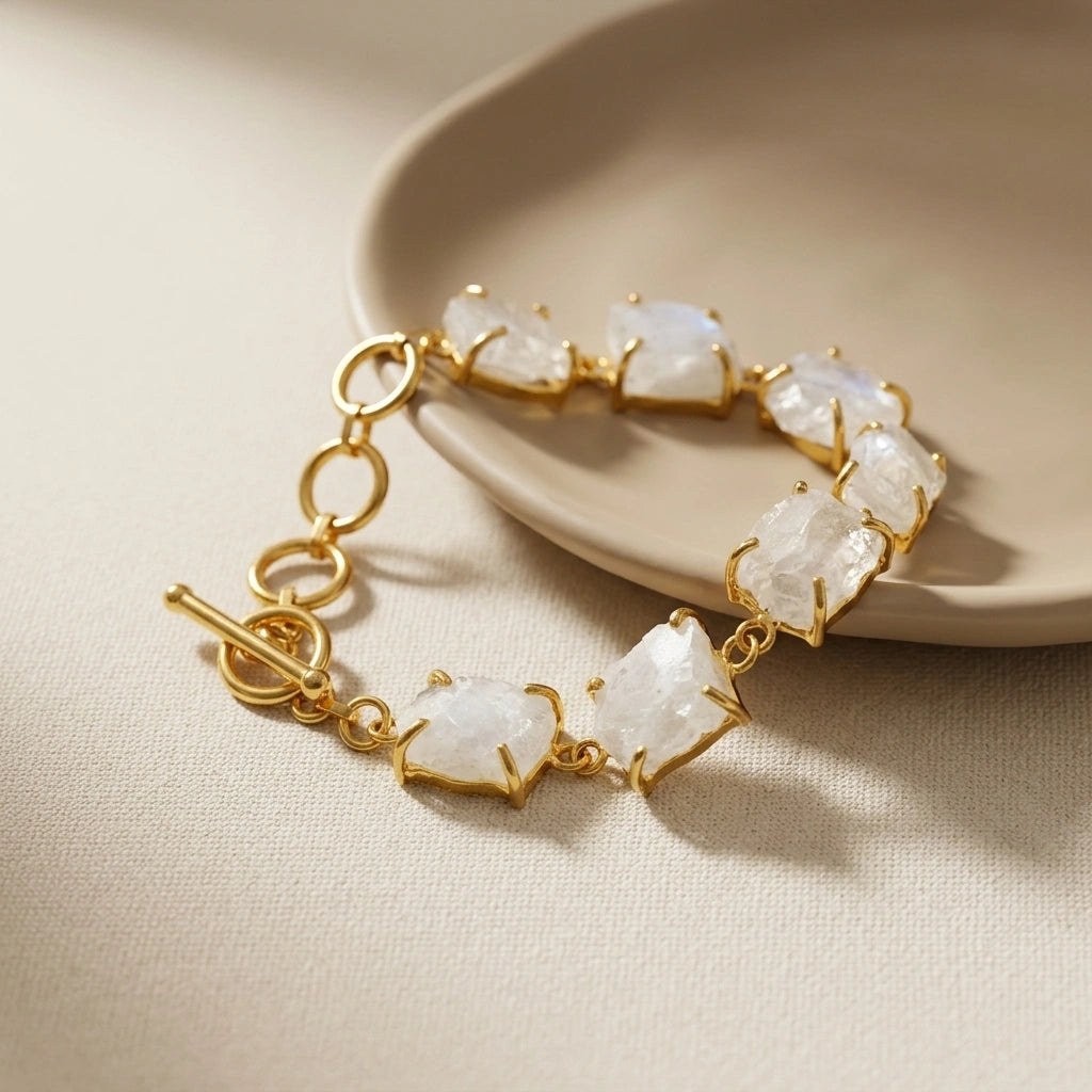 The Raw Earth Bracelet — 7 Stone Natural Gemstone