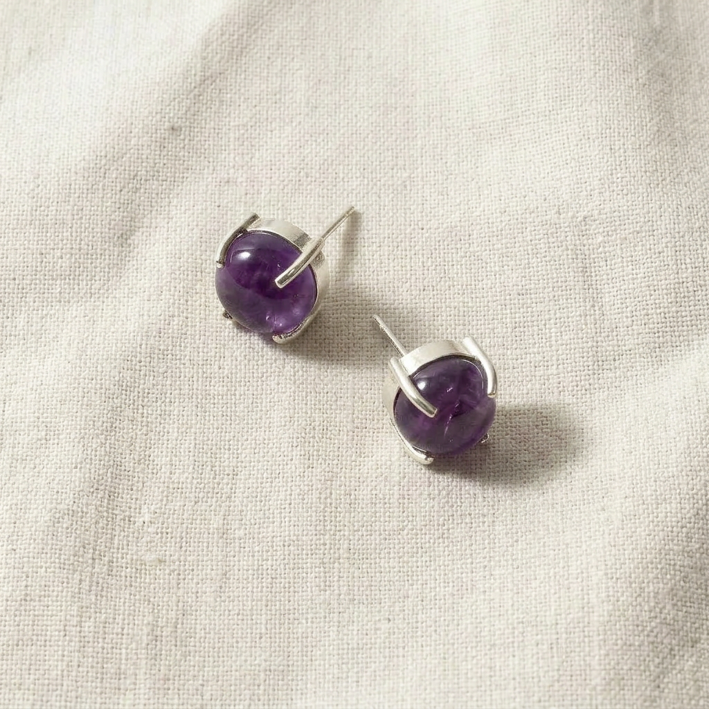 The Gemstone Stud — Natural Stone Stud Earrings