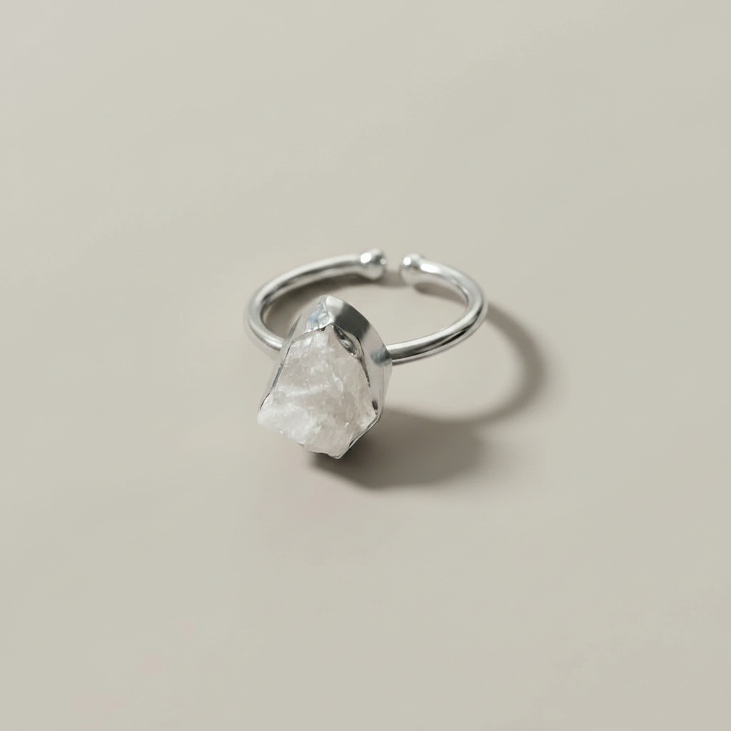 Raw Gemstone Adjustable Ring