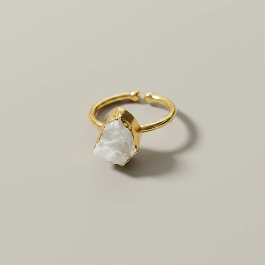 Raw Gemstone Adjustable Ring