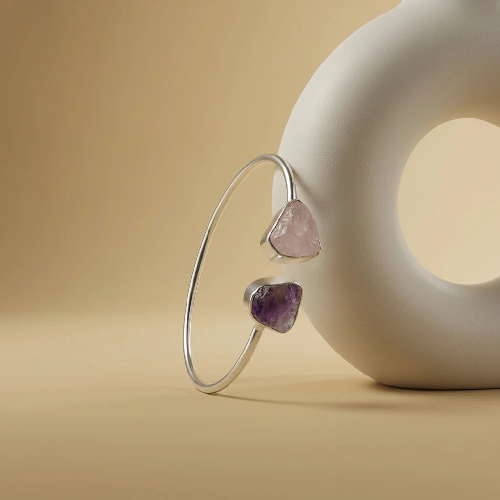 Amythest X Rose Quartz bracelet