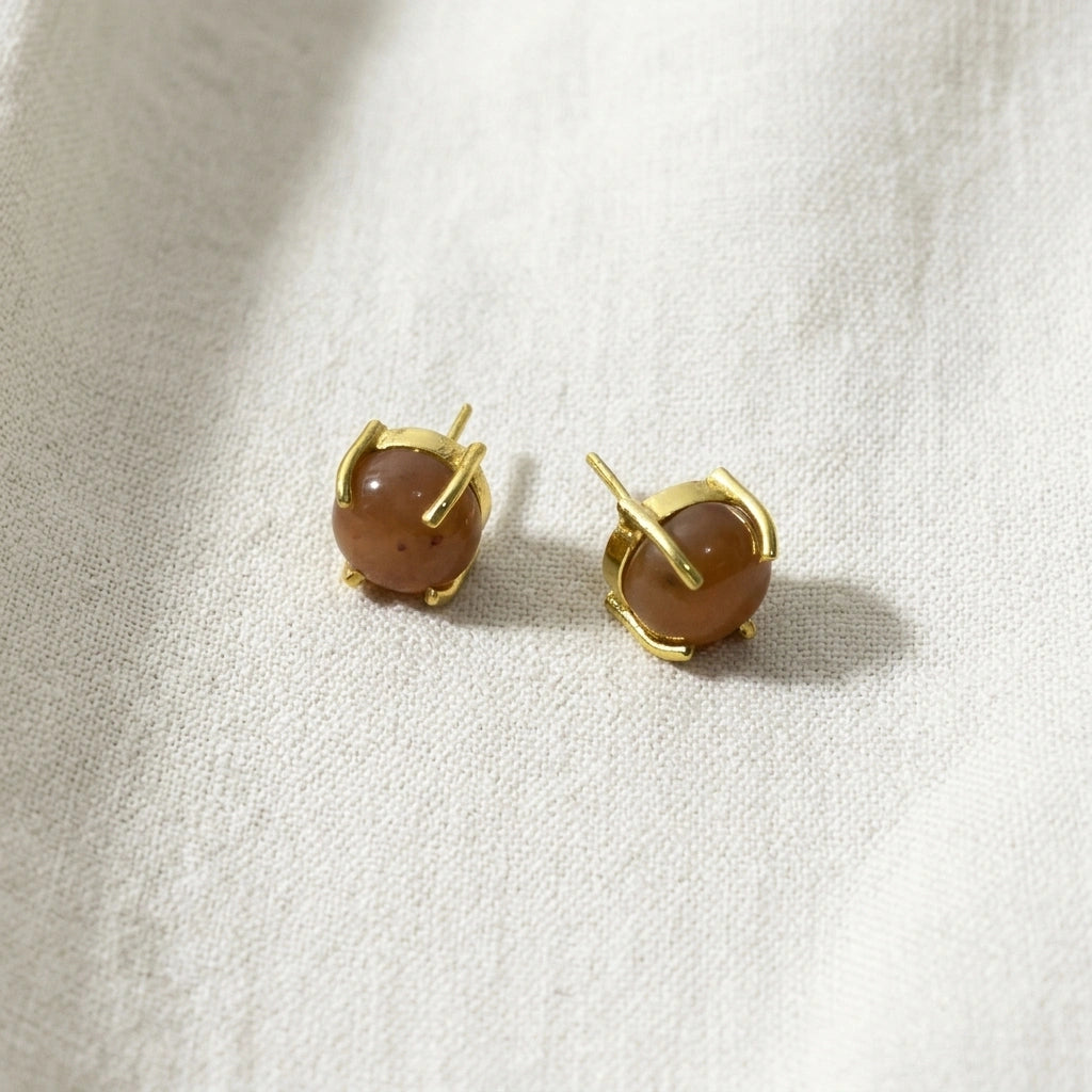 The Gemstone Stud — Natural Stone Stud Earrings