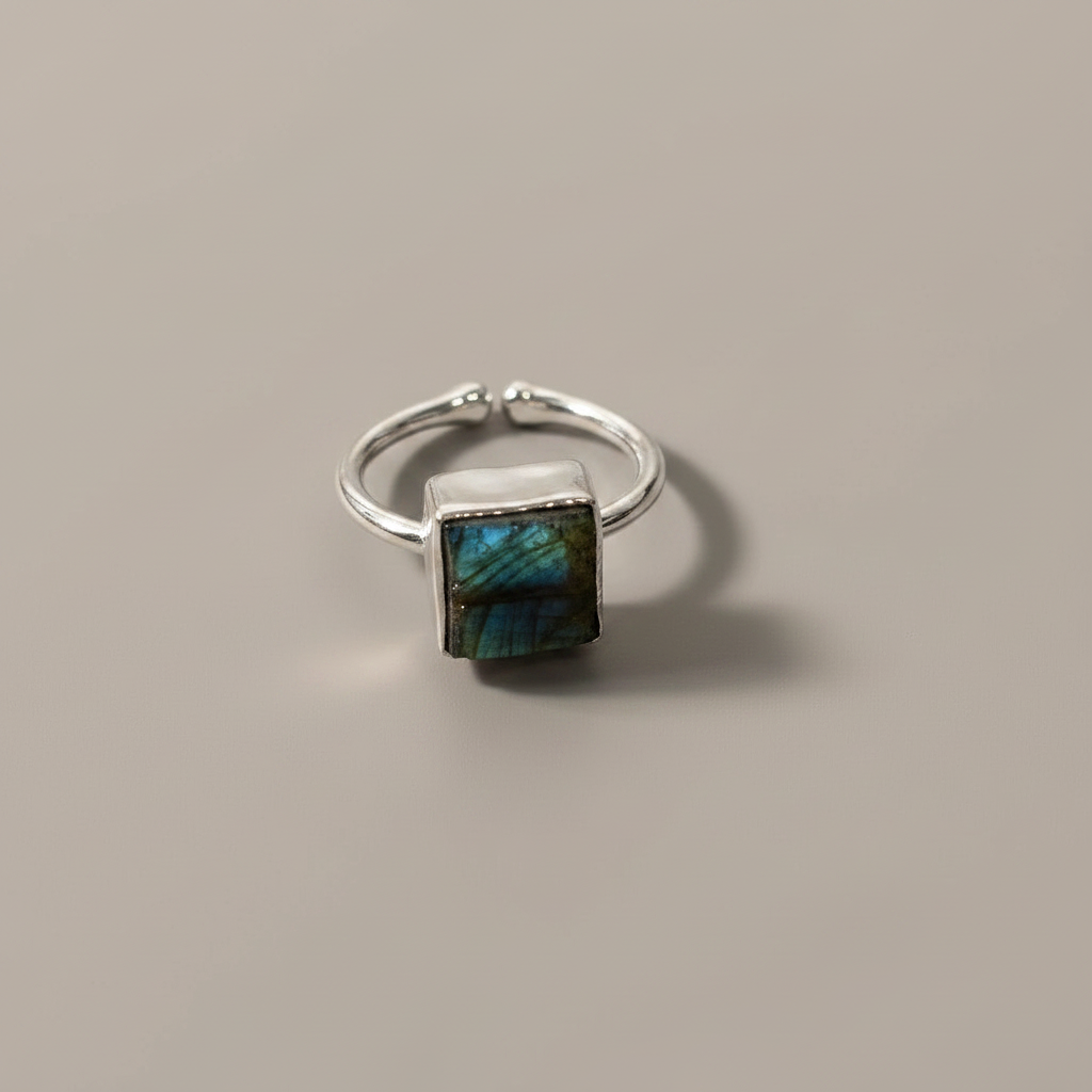Raw Gemstone Adjustable Ring