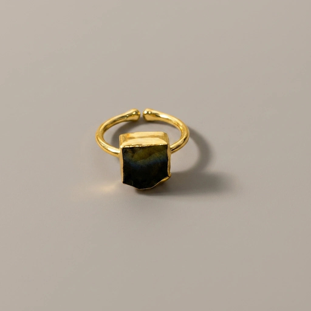 Raw Gemstone Adjustable Ring