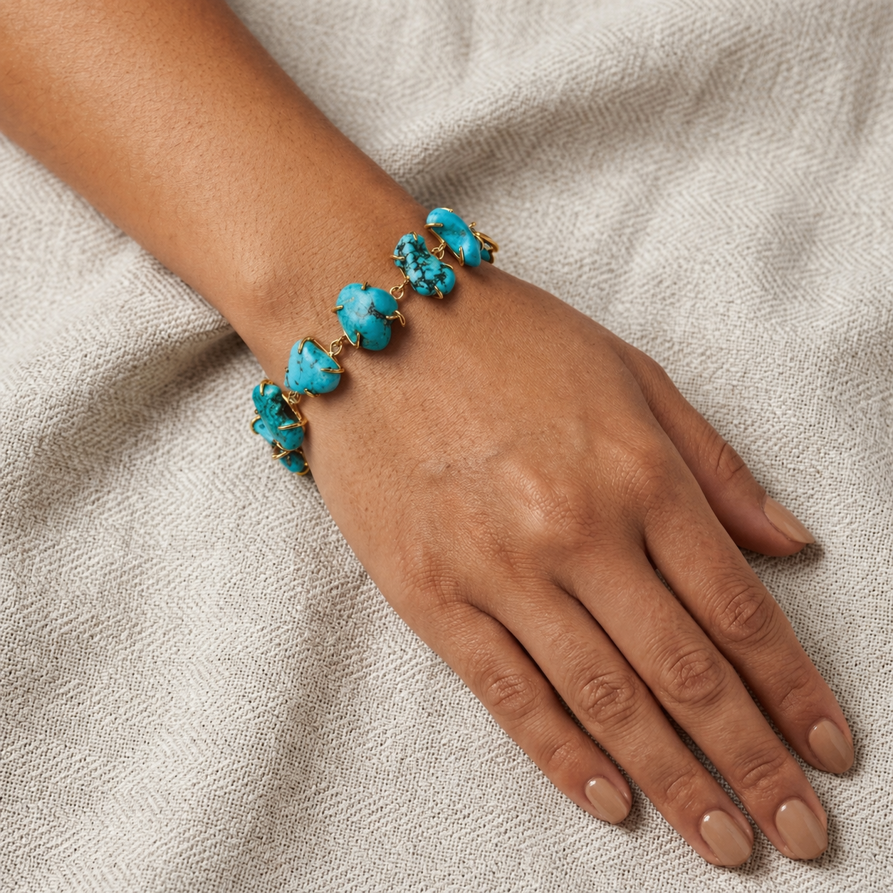 Tide & Stone — Turquoise Bangle Bracelet