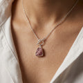 Toggle Lock Crystal Stone Necklace