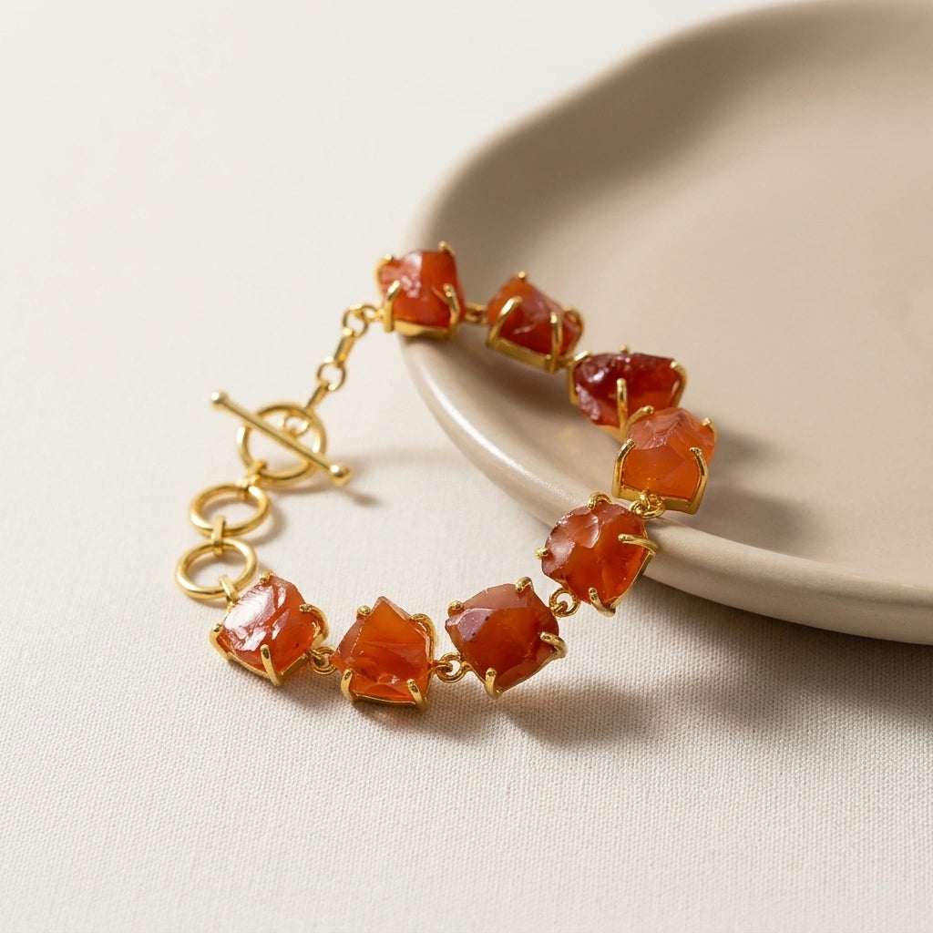 The Raw Earth Bracelet — 7 Stone Natural Gemstone
