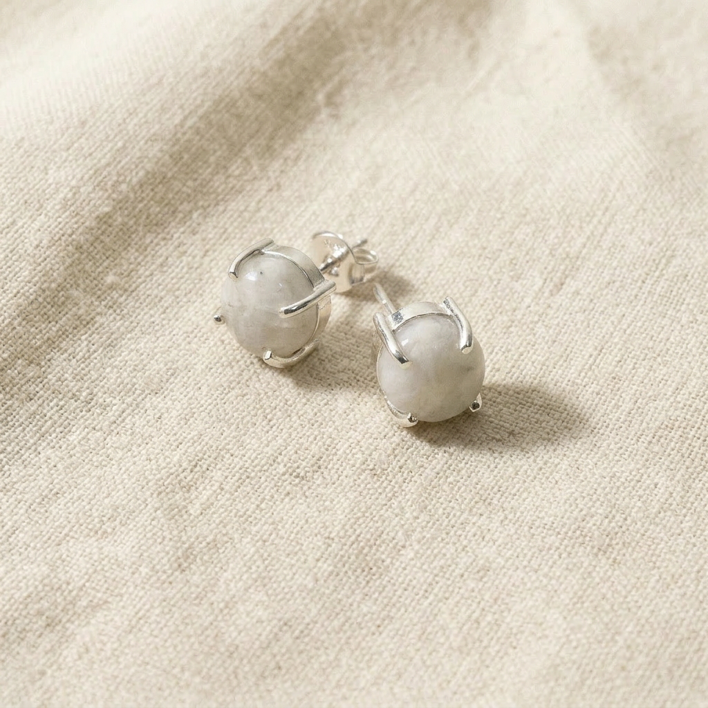 The Gemstone Stud — Natural Stone Stud Earrings