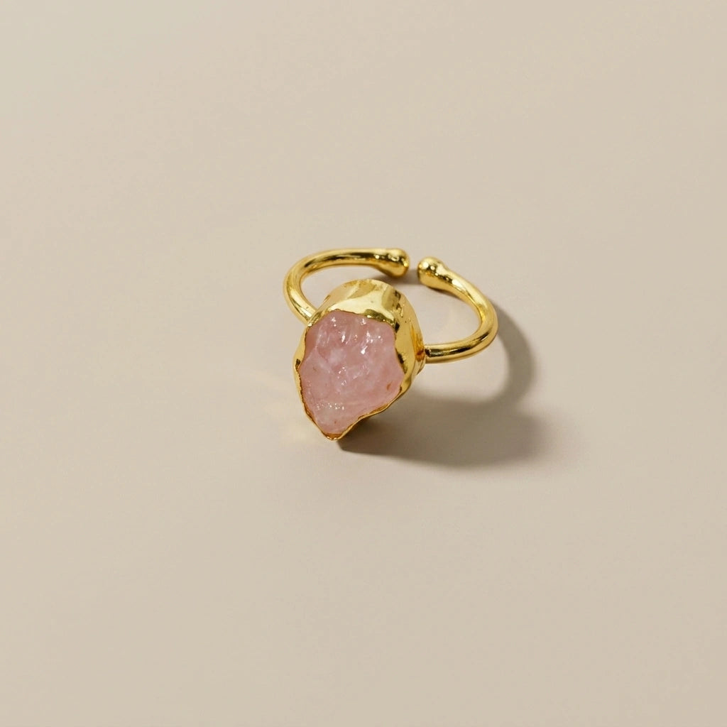 Raw Gemstone Adjustable Ring